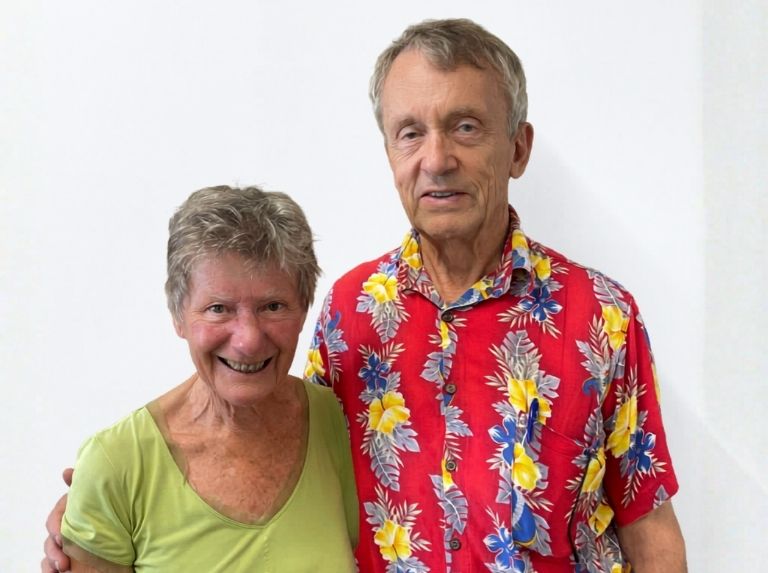 Dr Charles Williams standing alongside Phyllis Williams of East Auckland, New Zealand.